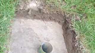How To Dig And Cement A Rotary Clothes Line Base And Save Money