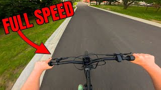 1500W EBIKE TOP SPEED TEST & A CRASH!!