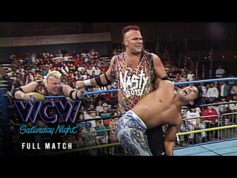 FULL MATCH: Nasty Boys vs. Sting & Ricky Steamboat | WCW Tag Team Title Match: WCW Saturday Night