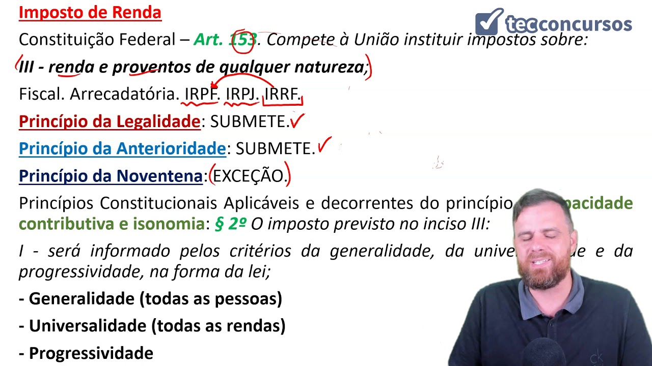 09.01.01. Aula do Imposto sobre rendas e proventos de qualquer natureza (Direito Tributário)