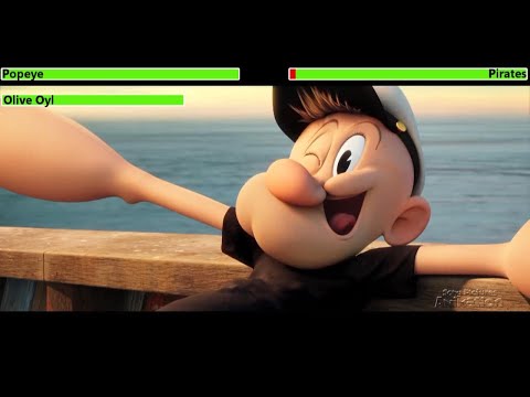 Popeye (2016) Animation Test Scene with healthbars