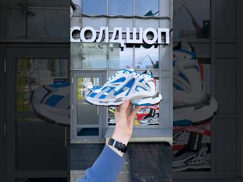 фото balenciaga runner sneakers 'white blue mesh and nylon' 0