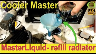 How to disassemble and refill a liquid CPU cooler and reassemble - Cooler Master Master Liquid 240