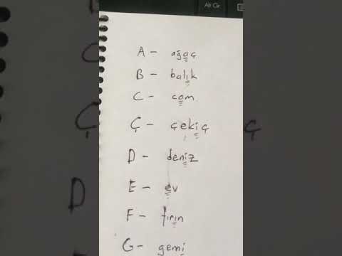 Pronouncing Turkish alphabeth.