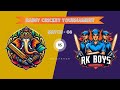 MATCH 08 SIDDHIVINAYAK Vs RK BOYS RAINY CRICKET TOURNAMENT 2024