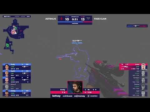 FAZE Broky's INSANE 1v4 AWP Clutch vs AST on Nuke