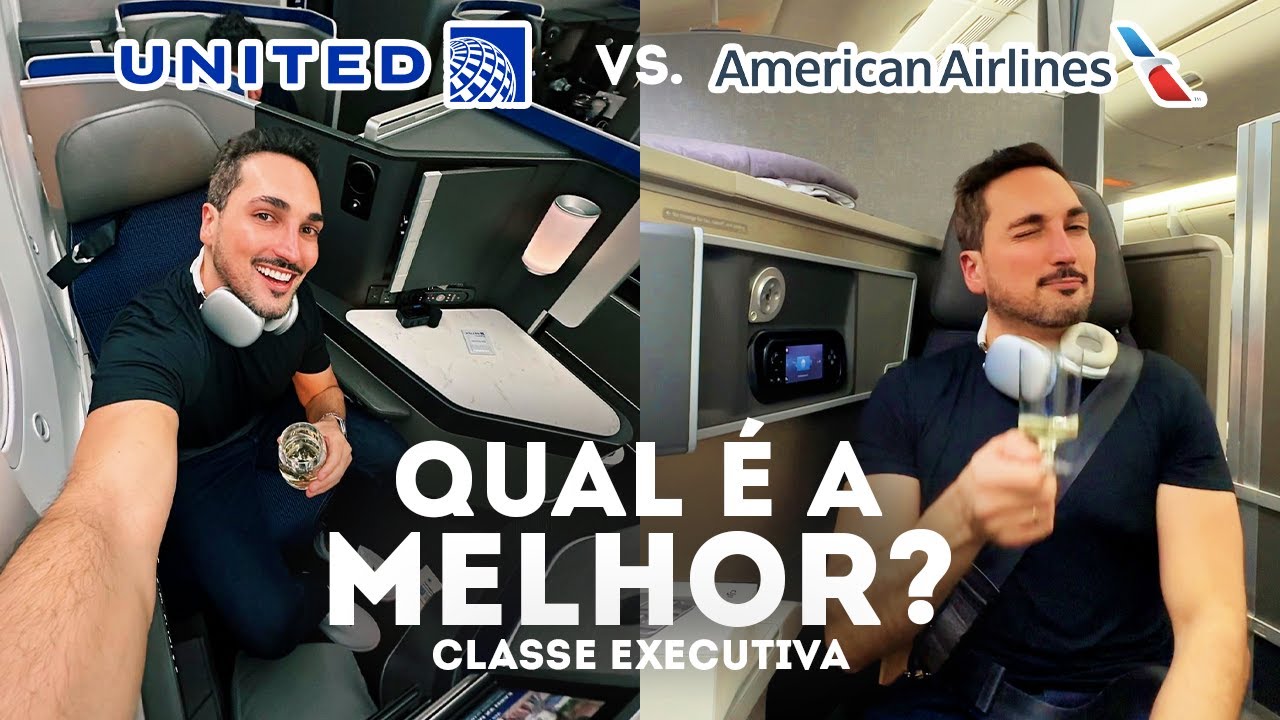 QUAL A MELHOR CLASSE EXECUTIVA pra VIAJAR aos ESTADOS UNIDOS em 2025? UNITED e AMERICAN com MILHAS