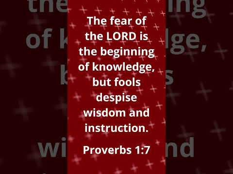 Fear God First – Proverbs 1:7 Memory Verse