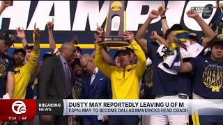 Dusty May leaving Michigan to take head coaching job with Dallas Mavericks, per reports