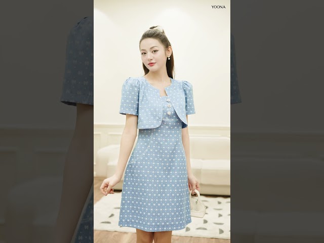 EHK27A307 - Sét bộ denim nơ, tim
