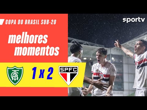 Gols e lances de América-MG x São Paulo