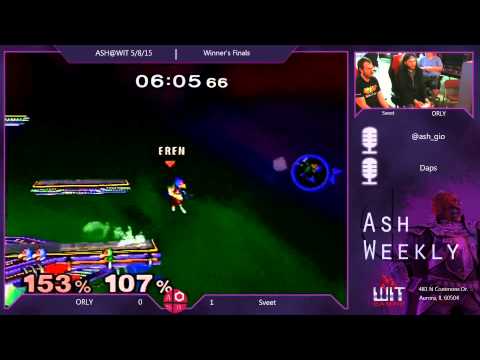 Melee Winner's Finals ASH@WIT 5/8/15 - ORLY (Marth, Falco, Mewtwo) vs Sveet (Falco)