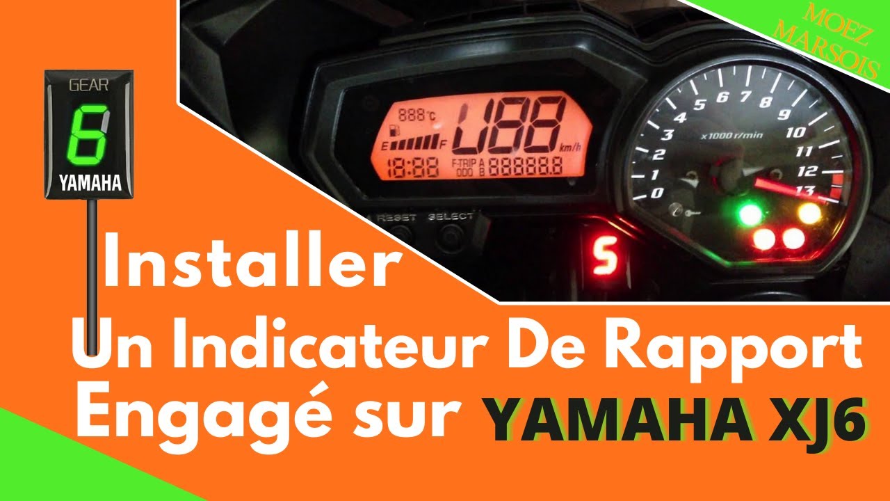 installer un indicateur de Rapport engagé aliexpress sur YAMAHA xj6 paramétrage et réinitialisation