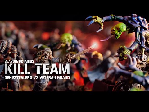 Veteran Guard vs Genestealers Kill Team Warhammer 40k battle.