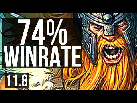 OLAF vs VIEGO (JUNGLE) | 10/0/3, 74% winrate, Legendary | KR Grandmaster | v11.8