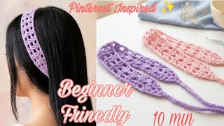 Crochet Headband Tutorial | Easiest headband crochet for beginners #crochet #pinterest #viral 