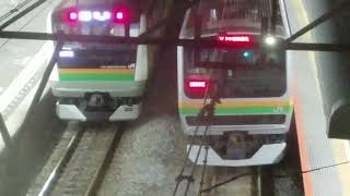 K-16編成＋U37編成？戸塚駅到着、発車シーン