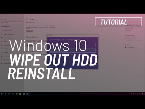 How to wipe out hard drive and reinstall Windows 10