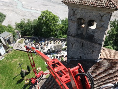 Posizionamento piattaforma Ruthmann-Bluelift SA31 -Pieve Santa Maria Oltre But-VERARDO NOLEGGI OVARO