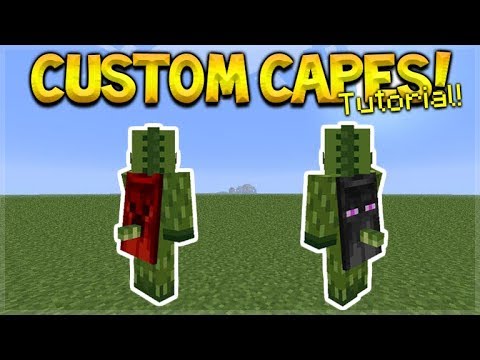 ECKOSOLDIER - HOW TO USE CUSTOM CAPES IN MCPE 1.2- Minecraft Pocket Edition Custom Capes On YOUR Skin Tutorial