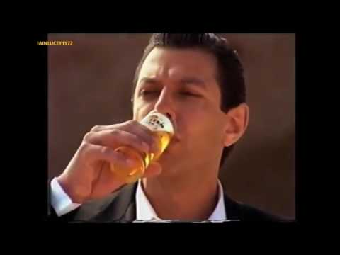 HOLSTEN PILS LAGER BEER TV ADVERT 1990  jeff goldblum walking on beach thinking of dentist ITV SOUTH