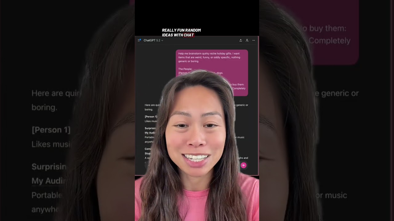 Actually too much fun, brainstorming holiday gifts with ChatGPT! really nice it includes the shoppin