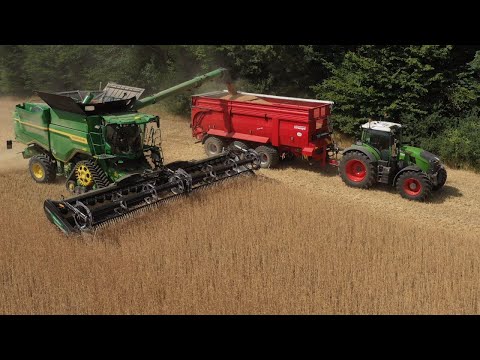 First use of the John Deere S7-850 with MacDon FD 235 in spelt 🌾💪 | Brutal harvesting power in pr...