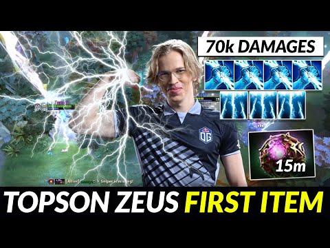 Topson Zeus 70k damages - Octarine core First Item against Sumail