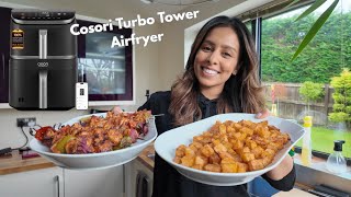 TESTING THE NEW COSORI TURBO TOWER AIRFRYER, BACK TO SCHOOL & DISH UP DINNERS