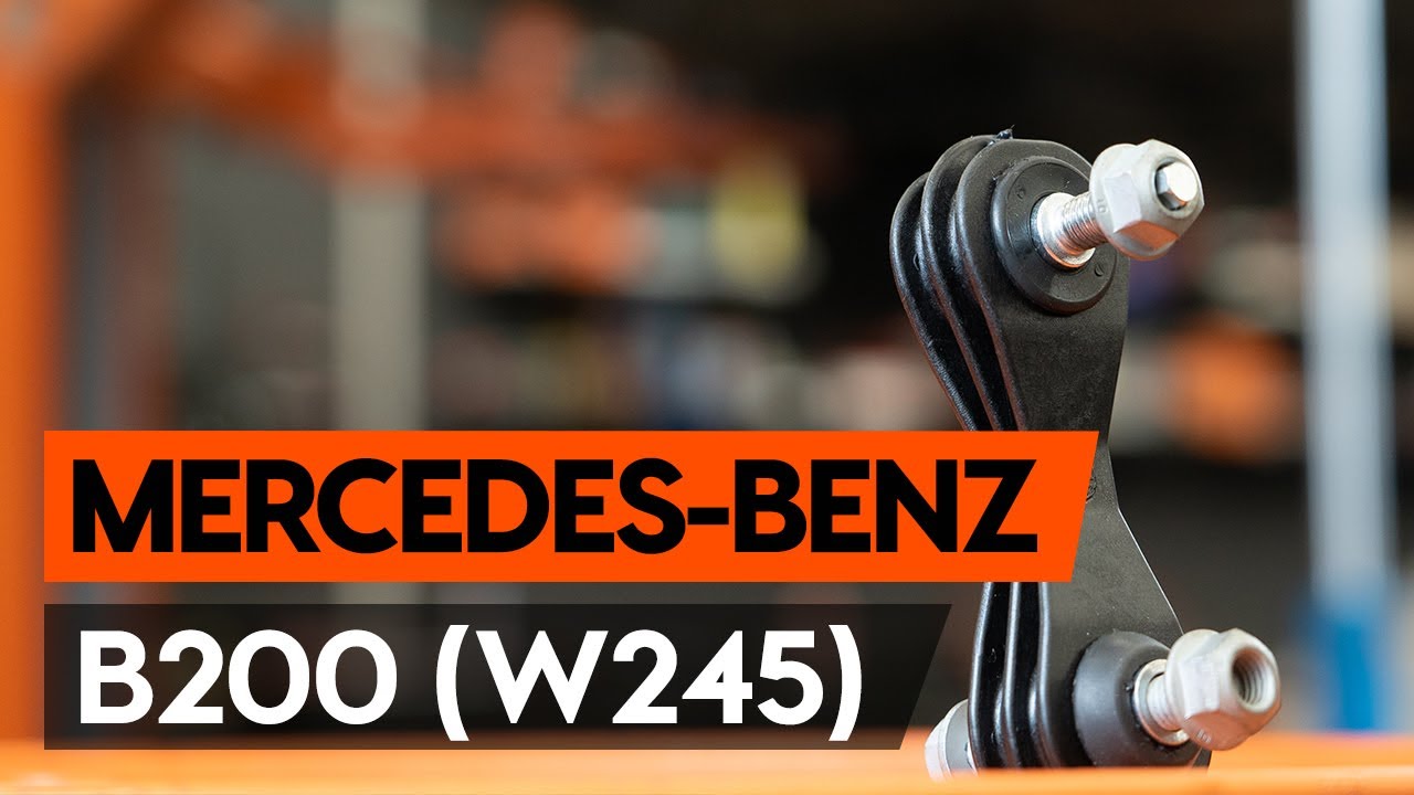 Kaip pakeisti Mercedes W245 stabilizatoriaus traukės: galas - keitimo instrukcija