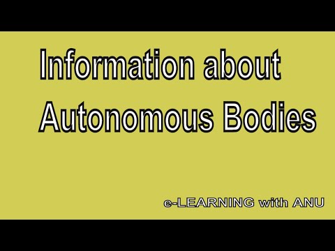 image-What is autonomous body example?