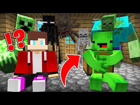 muzin - JJ And Mikey Were TRAPPED By MONSTERS in Minecraft Maizen
