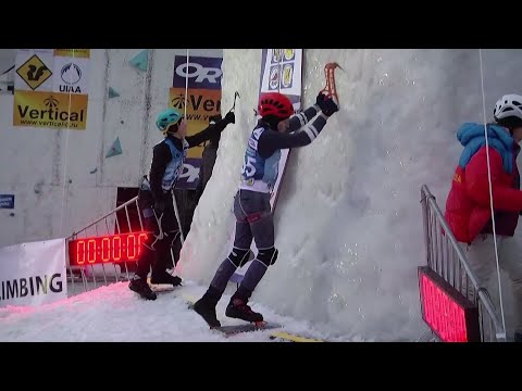 Kirov, Russia | Zakhar Novoselov wins Male U16 Speed Gold | 2020 UIAA Ice Climbing Youth World Cup