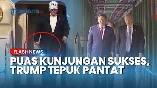 Gaya Unik Trump Selebrasi Sukses Lawatan ke Beijing, Tepuk Pantat Sendiri di Depan Awak Media