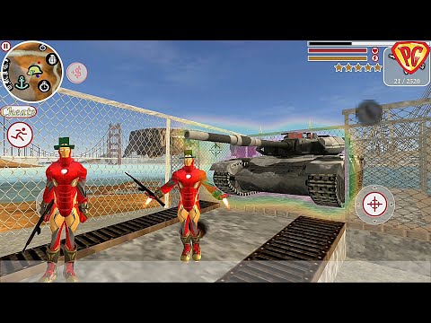 Super Iron Rope Hero - Fighting Gangstar Crime #3 Military Tank