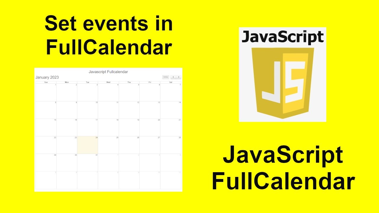 03 - How to create events in JavaScript FullCalendar with source code