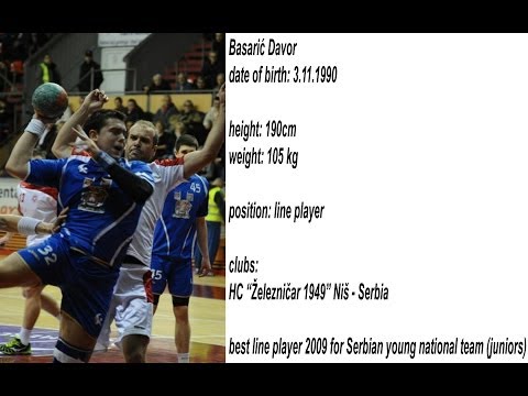 Basaric Davor - handball player - line player - HC "Zeleznicar" - HC "Red Star" Belgrade