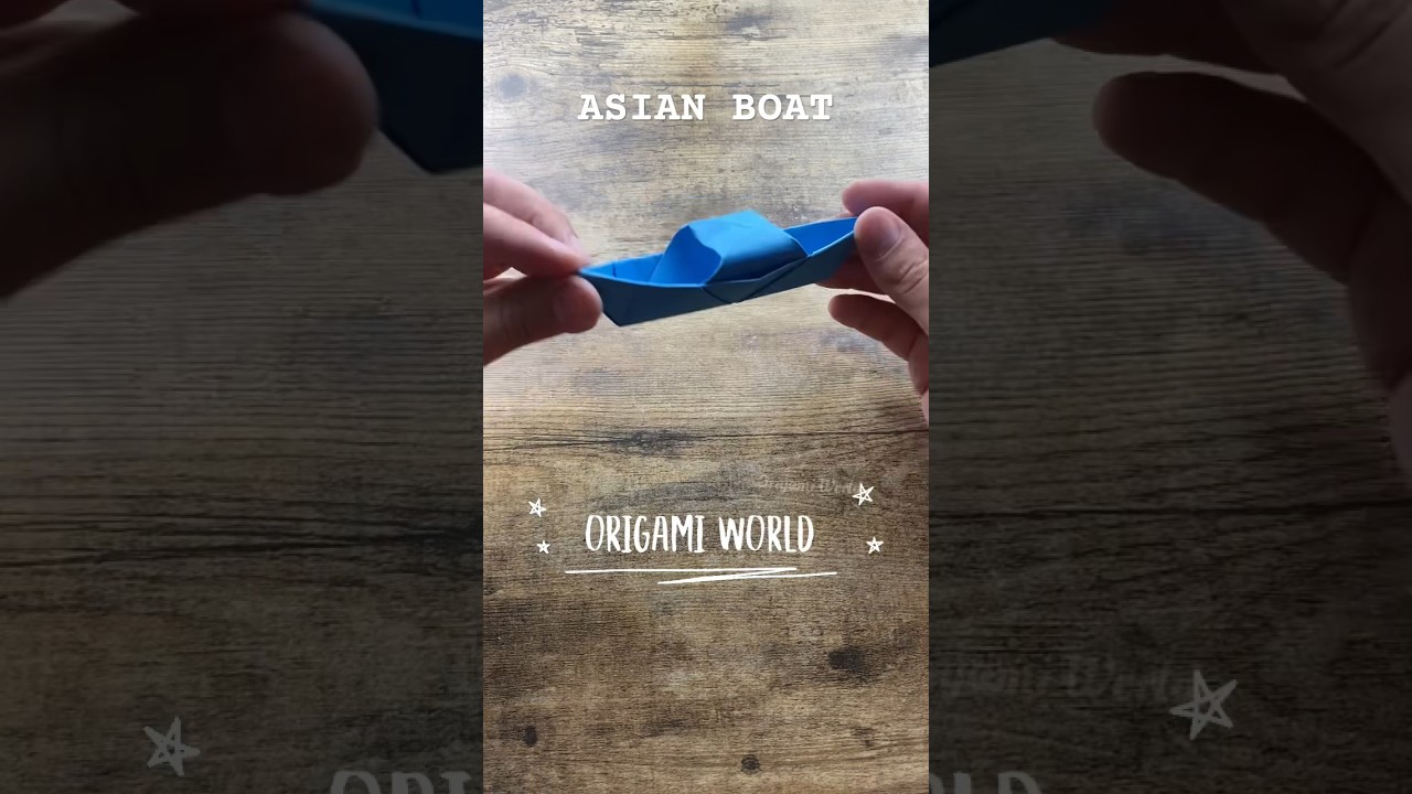 ORIGAMI BOAT ASIAN STYLE FLOATING | PAPER BOAT SAMPAN TUTORIAL | DIY FLOATING PAPER BOAT ORIGAMI