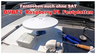 Megasat DVBT2 Antenne aufbauen, RasberryPi, Festplatten, überall Fernsehen auch ohne SAT