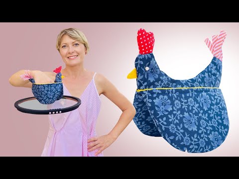 Cute Chicken Pot Holder / Easy Sewing Tutorial