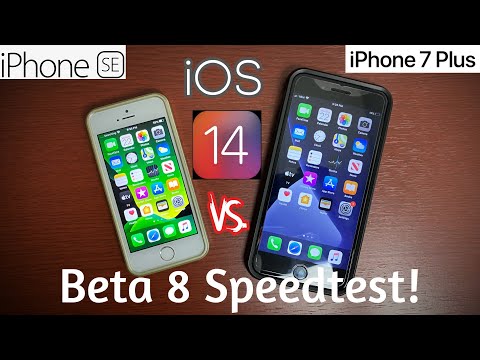 iOS 14 Beta 8 Speedtest! iPhone SE (1st Gen.) vs. iPhone 7 Plus!