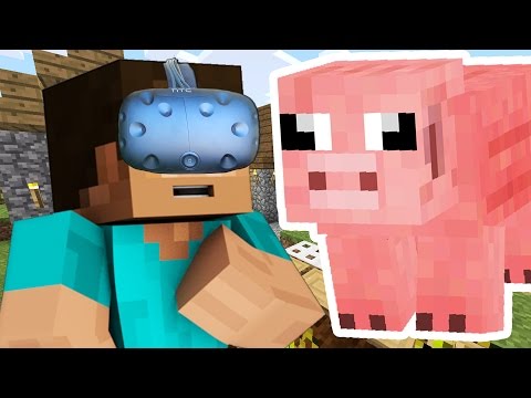 MINECRAFT IN VIRTUAL REALITY - EVERYTHING IS SO CUTE!!! (Minecraft HTC Vive)