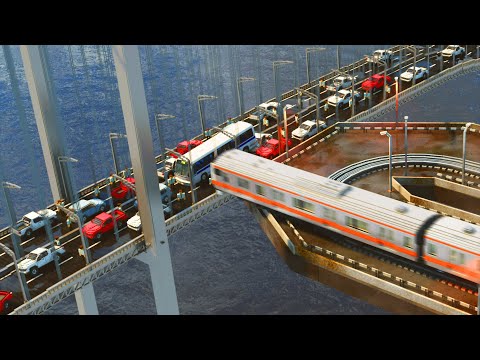 Realistic Train Crashes with Ragdolls😱 Teardown