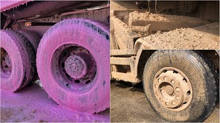 Washing a truck with strawberry milkshake 🍓