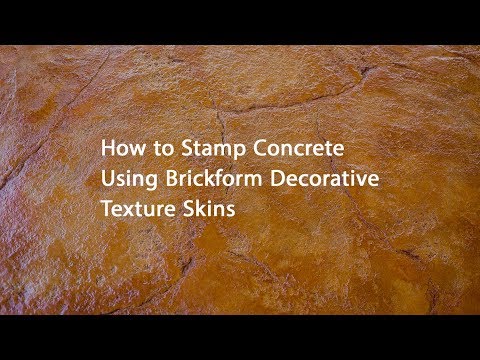 How To Stamp Concrete with Texture Skins