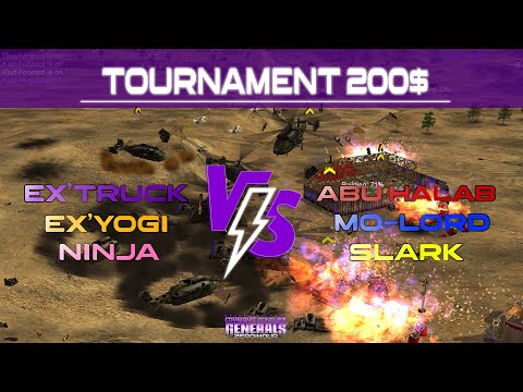Ex'Truck, Ex'Yogi, Ninja vs Slark, AbuHalab, Lord | 200$ 3v3 Tournament - SemiFinal | C&C Zero Hour