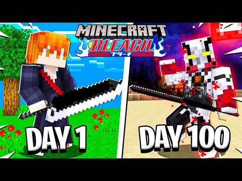 Horriblynice - I Survived 100 Days in Minecraft Bleach Mod and Unlocked BANKAI...Here's What Happened