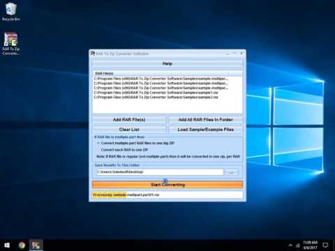 RAR To Zip Converter Software