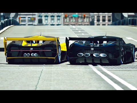 Bugatti Black Devil VGT vs Bugatti Vision GT at Chicago GP