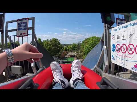 Free Fall Rutschbahn (Onride) Erse Park Uetze 2025 4K